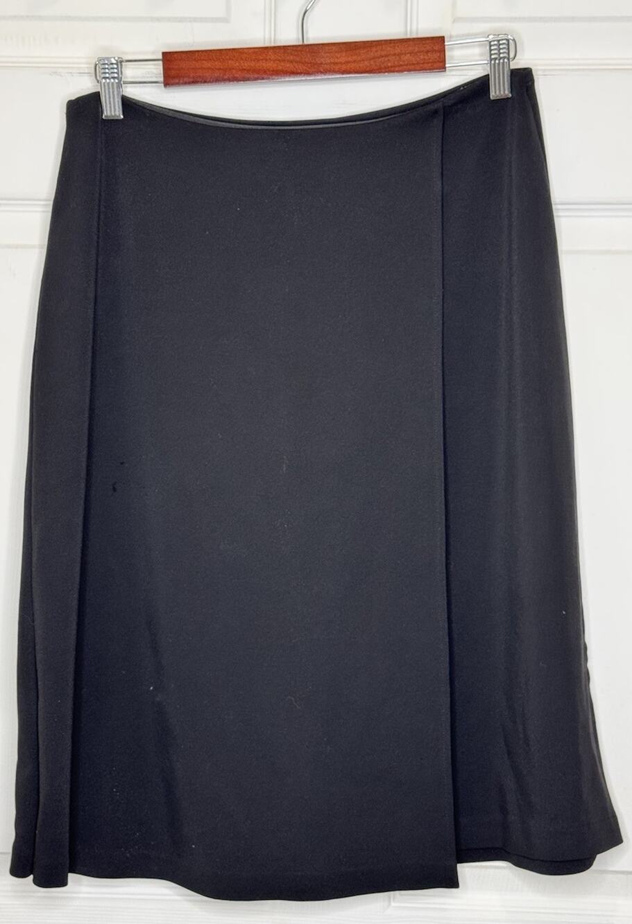 Caslon Y2K Black Pull On Skirt Sz Medium A Line Faux Wrap Jersey Capsule